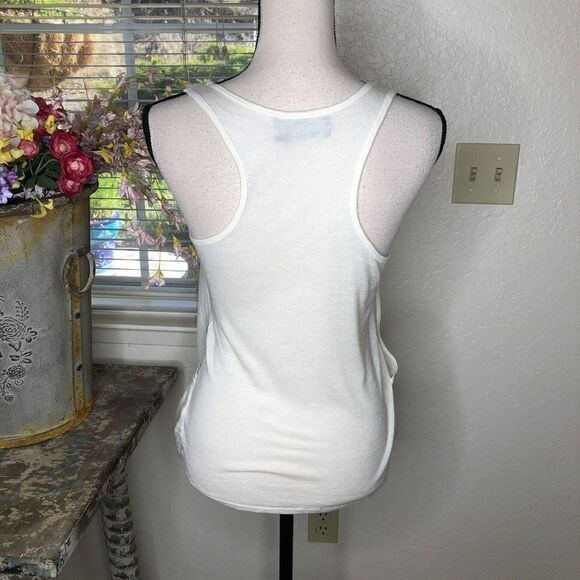 Club Monaco Cream Silk Chiffon Overlay Top - Picture 6 of 14